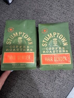 Stumptown Hair Bender Whole Bean Coffee — Green & Orange Packaging